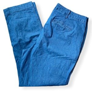 Gap 14 TALL high rise straight denim khaki